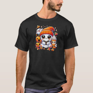 Camiseta Ghost Lendo Pumpkins Cai Chocolate Ha