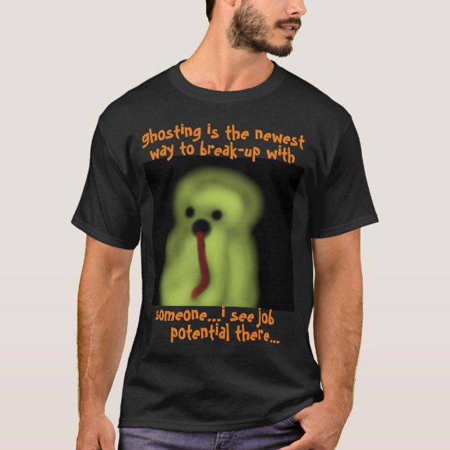 Camiseta Ghost Marvin Potencial De Trabalho Humorístico Em  (Frente)