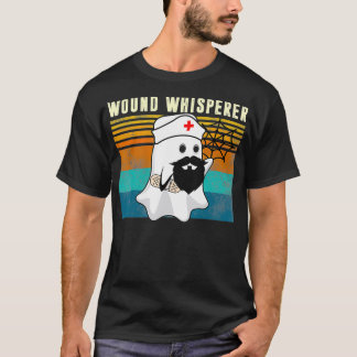 Camiseta Ghost Nurse Wound Whisperer Costume Retro Hallowee
