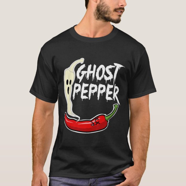 Camiseta Ghost Pepper Engraçado Espicador Quente Peppe Fant (Frente)