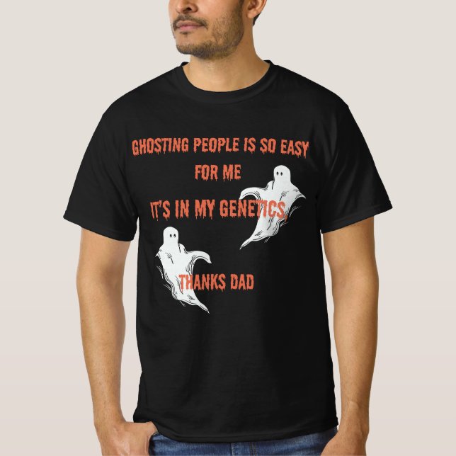 Camiseta Ghost Pessoas é tão fácil para mim, design de fant (Frente)