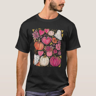 Camiseta Ghost Pumpkin Spooky Season Halloween Trick Ou Chá