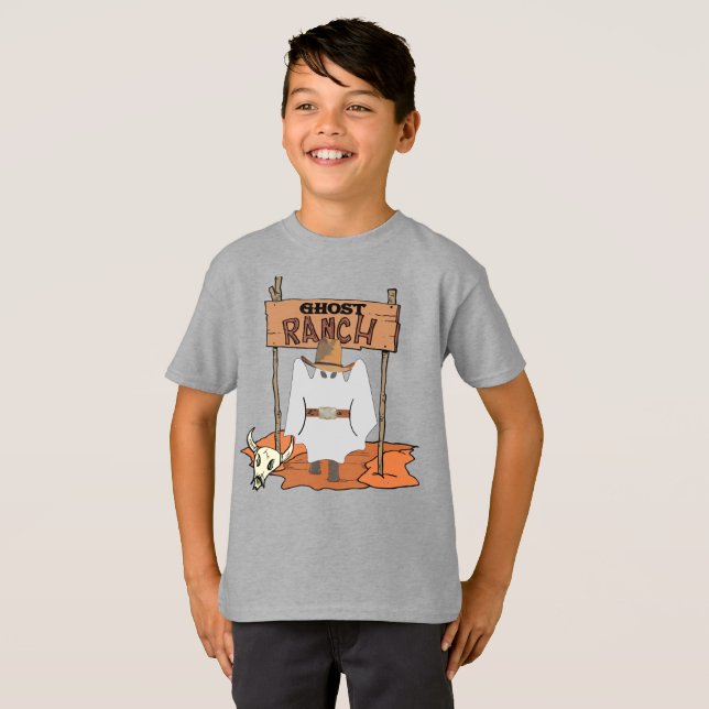 Camiseta Ghost Ranch Western Halloween (Frente Completa)