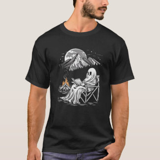 Camiseta Ghost Reading Book Campanha Nature Halloween Premi