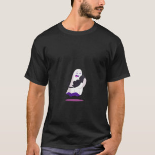 Camiseta Ghost Retro Halloween Figurume Men Women V Neck