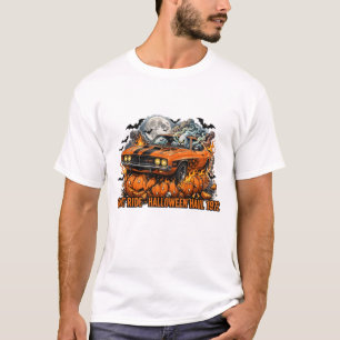 Camiseta Ghost Ride Halloween Muscle Car - Esmagador de Abó