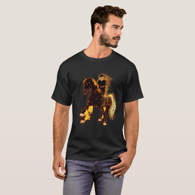 Camiseta Ghost Rider no cavalo (Frente Completa)