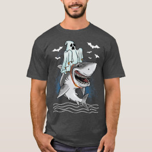 Camiseta Ghost Riding Shark Happy Halloween Boys K