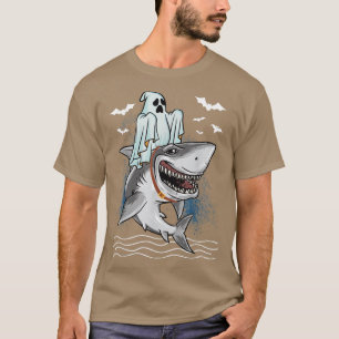 Camiseta Ghost Riding Shark Happy Halloween Boys K