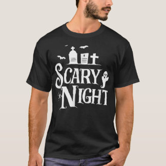 Camiseta Ghost Scary Night Spooky, Homens do Dia das Bruxas