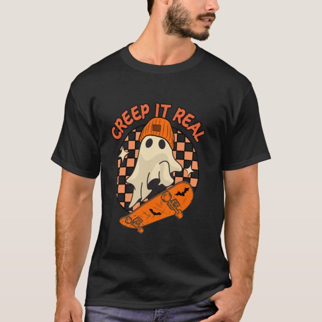 Camiseta Ghost Skateboard Fall (Frente)