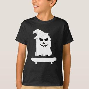 Camiseta Ghost Skateboard Halloween Costume Engraçado
