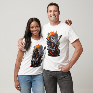 Camiseta Ghost Skull Tocando Violão