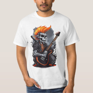 Camiseta Ghost Skull Tocando Violão