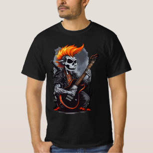 Camiseta Ghost Skull Tocando Violão