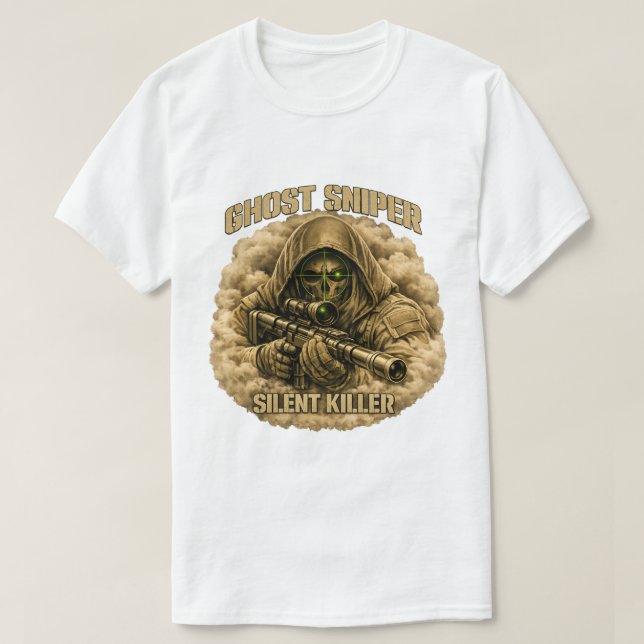 Camiseta Ghost Sniper Silent Killer Tactical T-Shirt (Frente do Design)