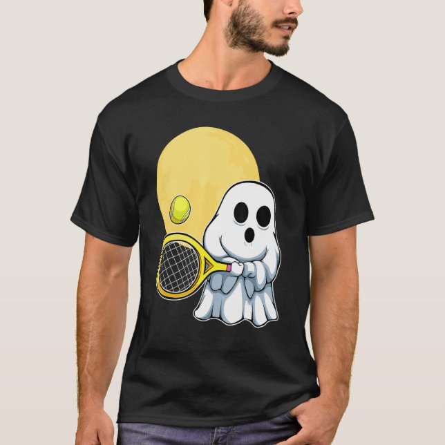 Camiseta Ghost Tênis Player Lazy Halloween Figurume Cute Sp (Frente)