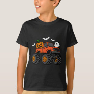 Camiseta Ghost Truck Pumpkin Halloween Costume Boys Toddler