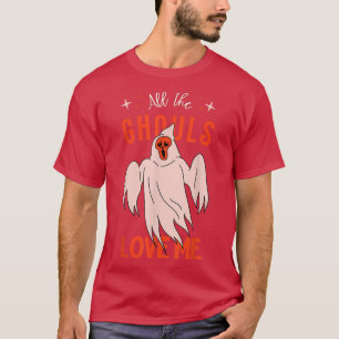 Camiseta Ghost vibe todas as ghouls me amam para o Hall