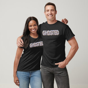 Camiseta GHOSTED Pérola Balão de Cromo Gráfico de Halloween