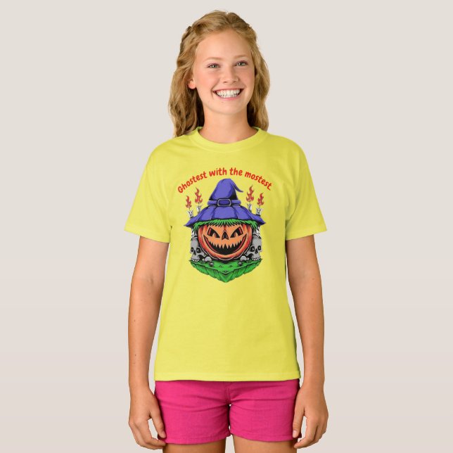 Camiseta Ghostest with the Mostest Halloween T-Shirt (Frente Completa)