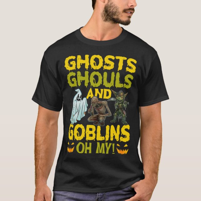 Camiseta Ghosts Ghouls And Goblins Oh My  Halloween (Frente)