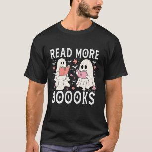 Camiseta Ghosts Livros Bonitos Leem Mais Livros Engraçados