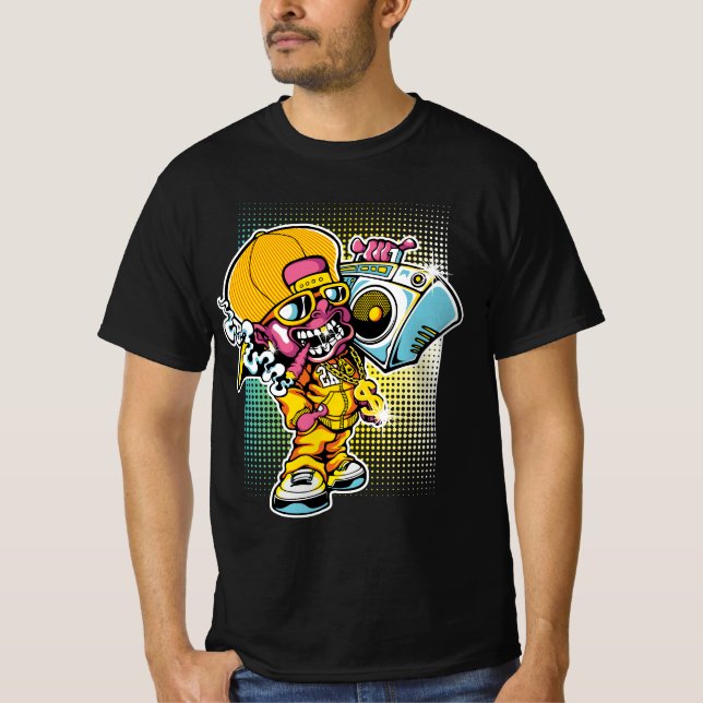 Camiseta Ghoul de Rap retro- Vibes de Halloween de Salto da (Frente)