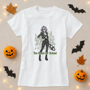 Camiseta Ghoul Demais Para O Tee De Halloween Da Escola; Gh