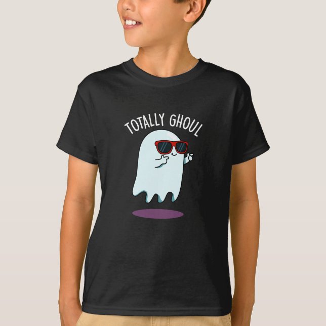 Camiseta Ghoul Funny Ghost Pun Dark BG (Frente)