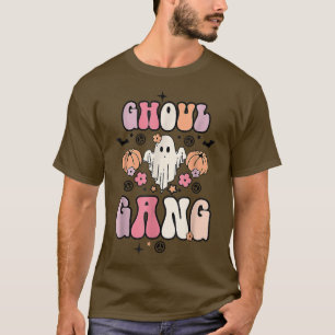 Camiseta Ghoul Gang Groovy Ei Boo Pumpkin Boo Crew Engraçad