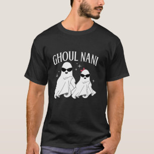 Camiseta Ghoul Nani Boo Halloween Trick Ou Treine Ghost Nan