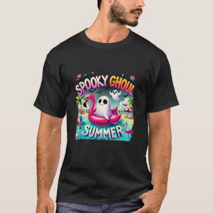 Camiseta Ghoul Summer Cute Ghost Flamingo Hello Summ