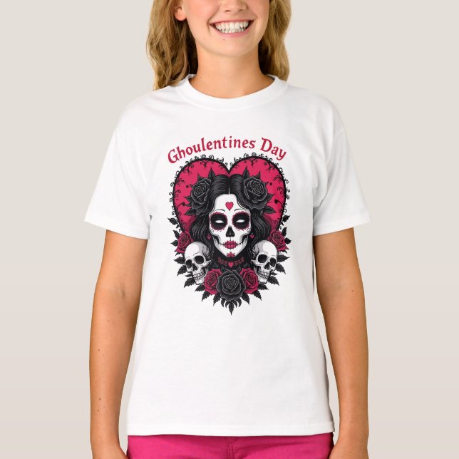 Camiseta Ghoulentines Day Gothic Fusion of Valentine  (Frente)
