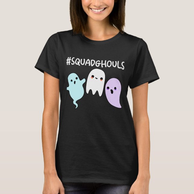 Camiseta Ghouls Dia de as Bruxas engraçado Ghost Pun Dark B (Frente)