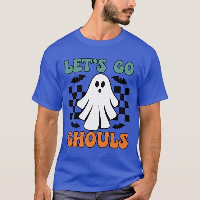 Camiseta Ghouls do vamos Go - Ghost - Dia de as Bruxas engr (Frente)