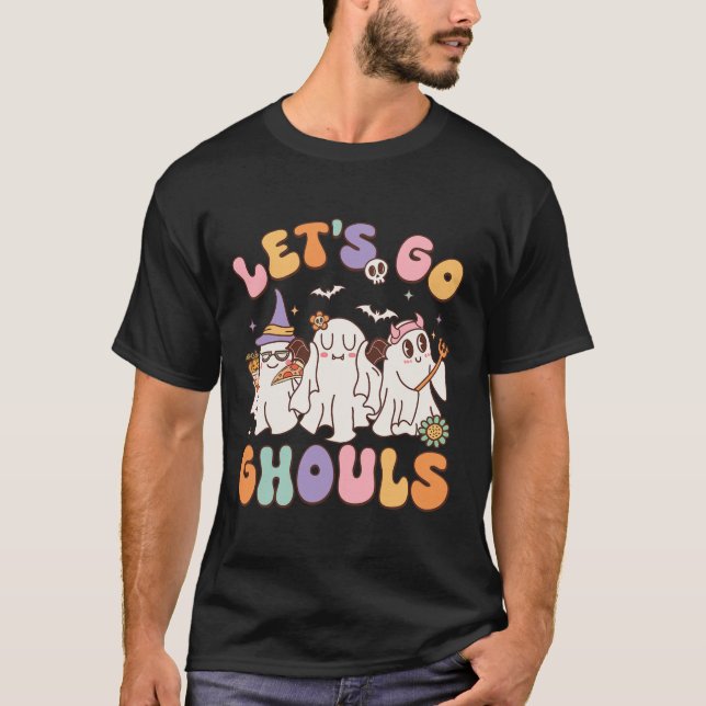 Camiseta Ghouls Halloween Ghost Outfit Figurume Retro Gro (Frente)