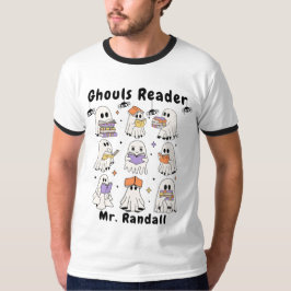 Camiseta Ghouls Reader Books - Camisa-T do professor