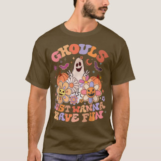 Camiseta Ghouls Retro Só Querem Divertir-Se, Ghost Cute