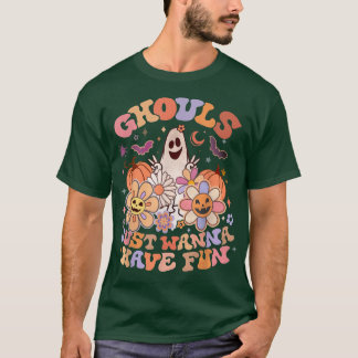 Camiseta Ghouls Retro Só Querem Divertir-Se, Ghost Cute