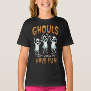 Camiseta Ghouls só quer divertir-se com crianças do Dia das
