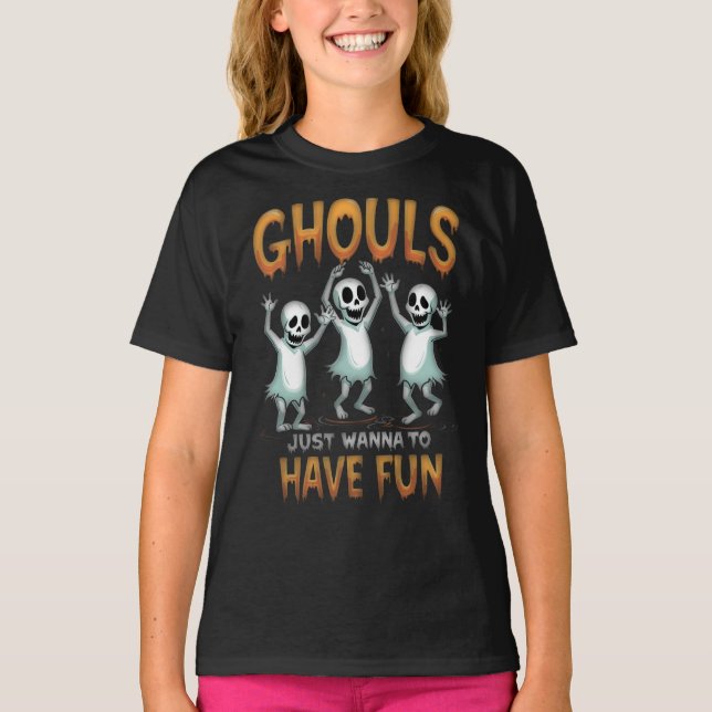 Camiseta Ghouls só quer divertir-se com crianças do Dia das (Frente)