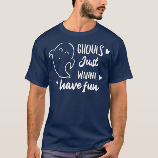 Camiseta Ghouls Só Quer Divertir-Se Com O Coração Engraçado