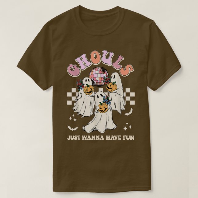 Camiseta Ghouls Só Quer Divertir-Se Com O Festa De Hallowee (Frente do Design)