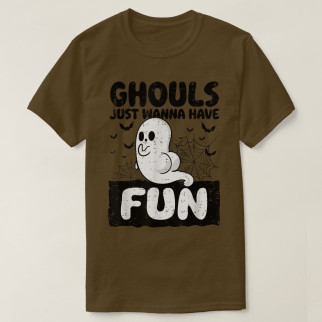 Camiseta Ghouls Só Quer Divertir-Se, Ghost Hallo (Frente do Design)