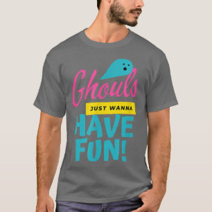 Camiseta Ghouls Só Quer Divertir-Se No Halloween, Retro Eng
