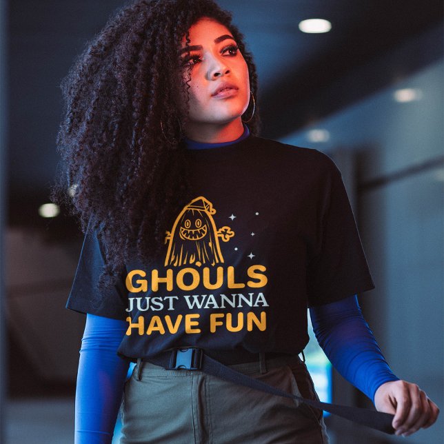 Camiseta Ghouls Só Quer Se Divertir! Dia das Bruxas (Criador carregado)