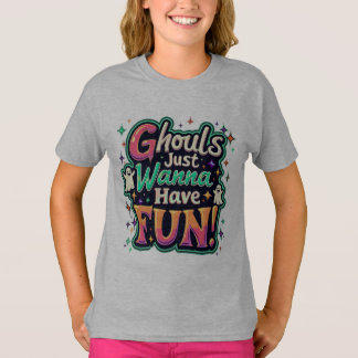 Camiseta Ghouls Só Quer Se Divertir - Retrô Vibes Do Hallow