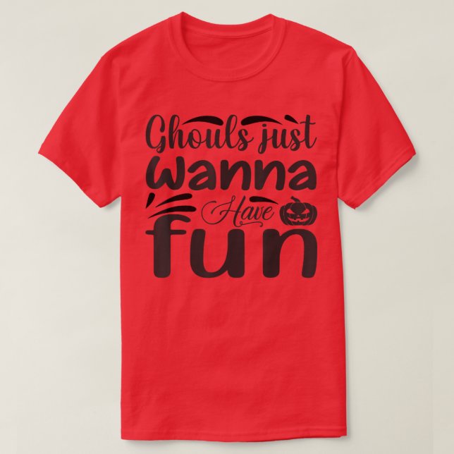 Camiseta Ghouts Só Quer Divertir-Se Com O Retrô De Hallowee (Frente do Design)