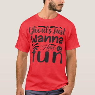 Camiseta Ghouts Só Quer Divertir-Se Com O Retrô De Hallowee